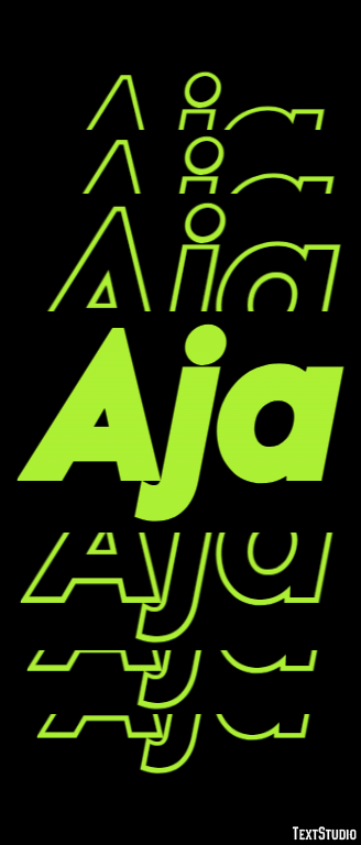 Aja Эффект текста