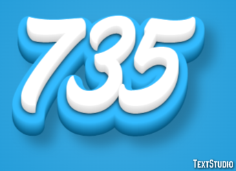 735 Efecto de Texto