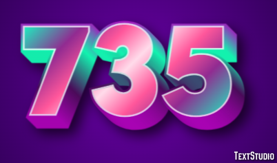 735 Efecto de Texto