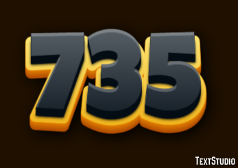 735 Efecto de Texto