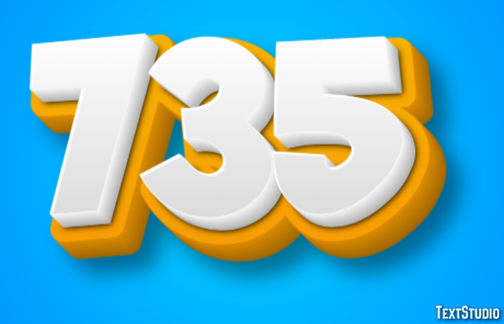 735 Efecto de Texto