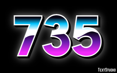 735 Efecto de Texto