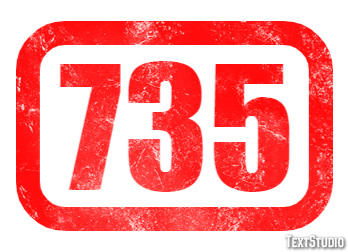 735 Efecto de Texto