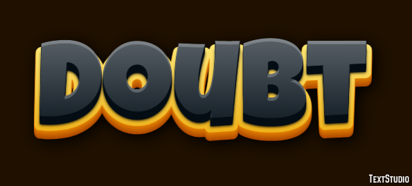 Doubt Efeito de texto