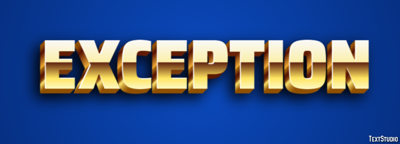 Exception Effetto testo