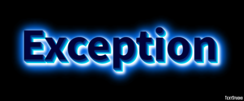 Exception Effetto testo