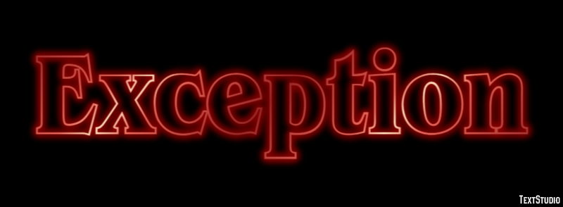 Exception Effetto testo