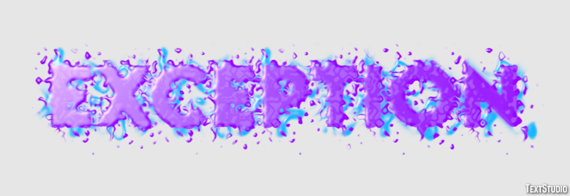 Exception Text Effect