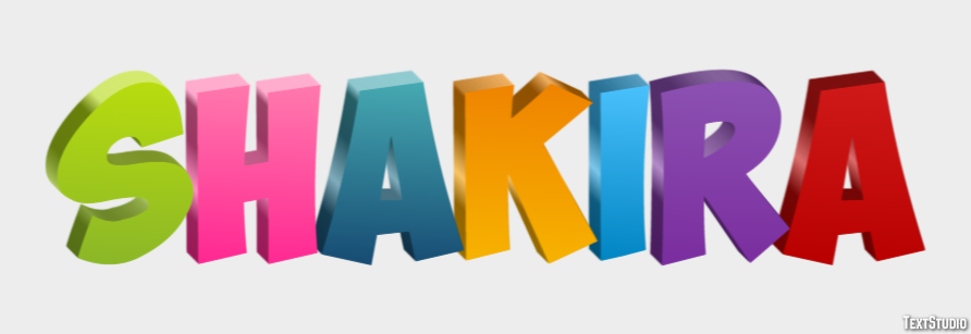 Shakira Efecto de Texto