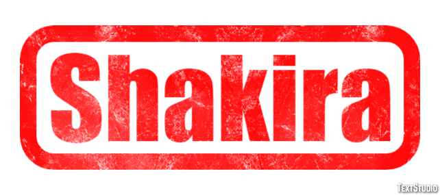 Shakira Text Effect