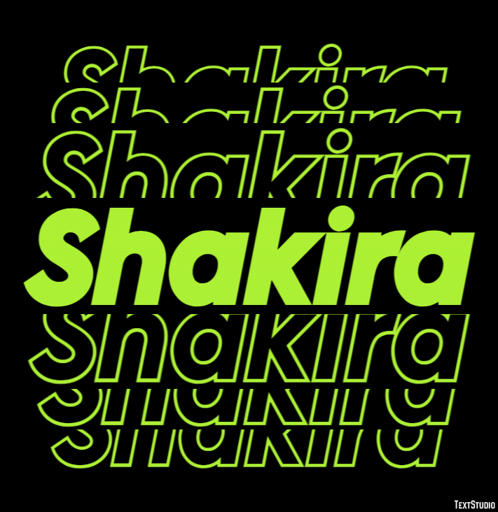 Shakira Text Effect