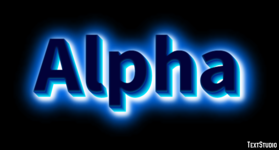Alpha Efecto de Texto