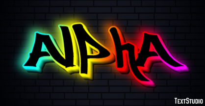 Alpha Text effect
