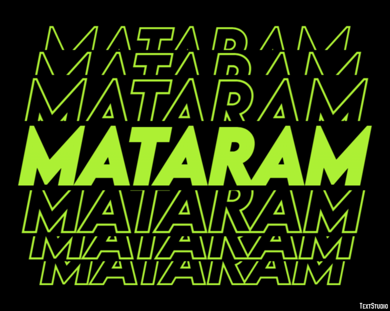 Mataram Texteffekt