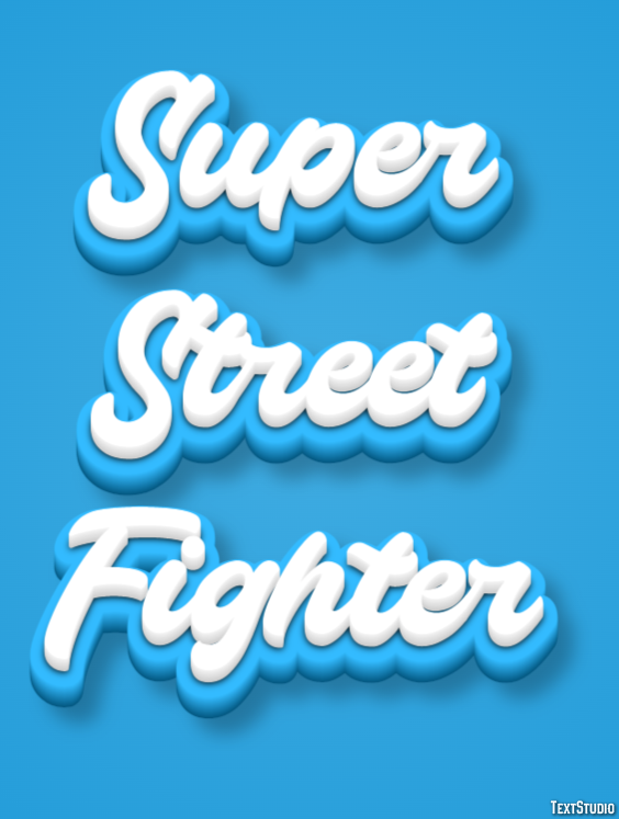 Super Street Fighter Texteffekt