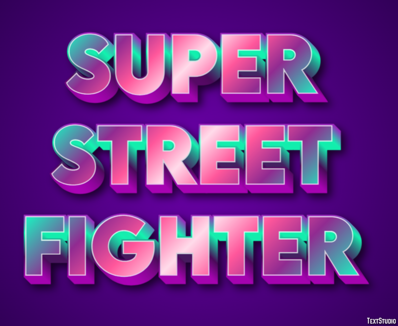 Super Street Fighter Texteffekt