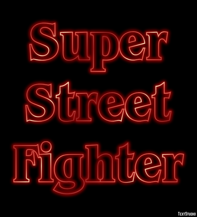 Super Street Fighter Texteffekt