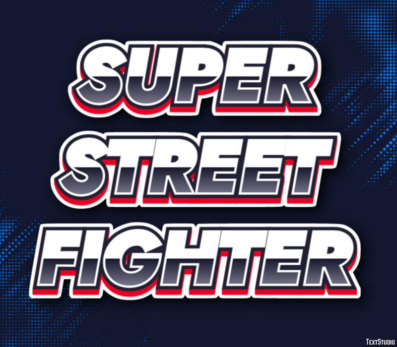 Super Street Fighter Texteffekt