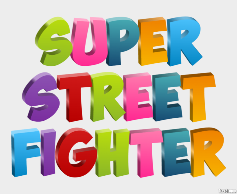 Super Street Fighter Texteffekt