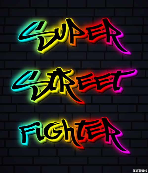Super Street Fighter Texteffekt