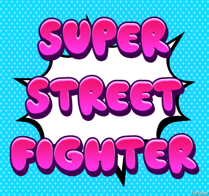 Super Street Fighter Texteffekt