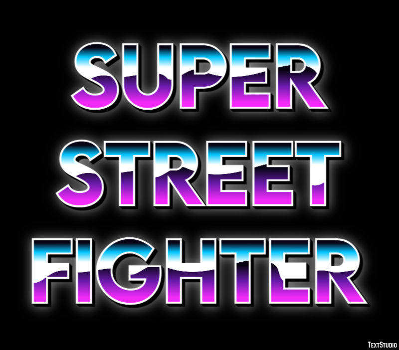 Super Street Fighter Texteffekt