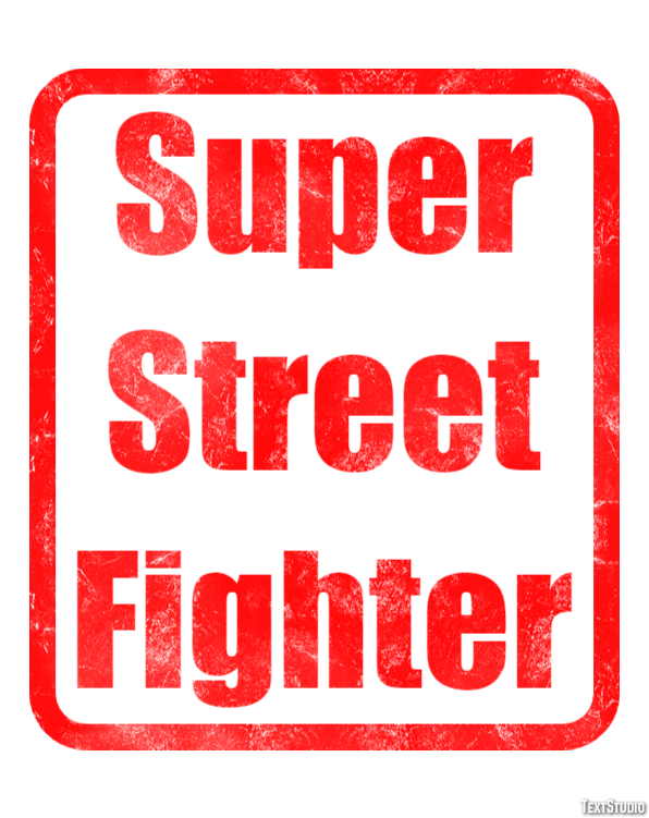 Super Street Fighter Texteffekt