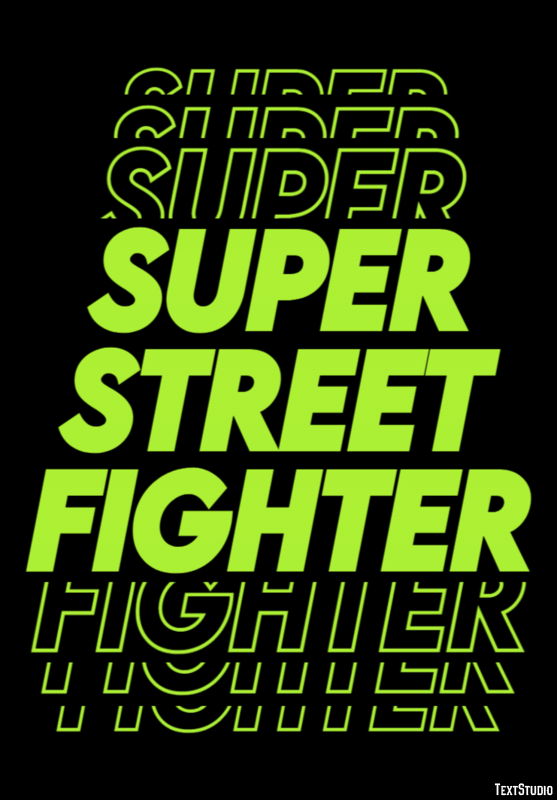 Super Street Fighter Texteffekt