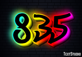 835 Text effect