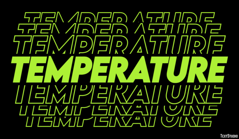 Temperature Text Effect