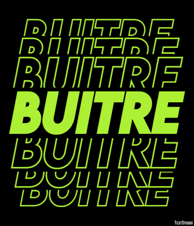Buitre Efeito de texto