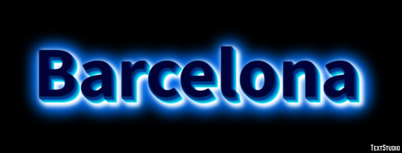Barcelona Текстовый эффект