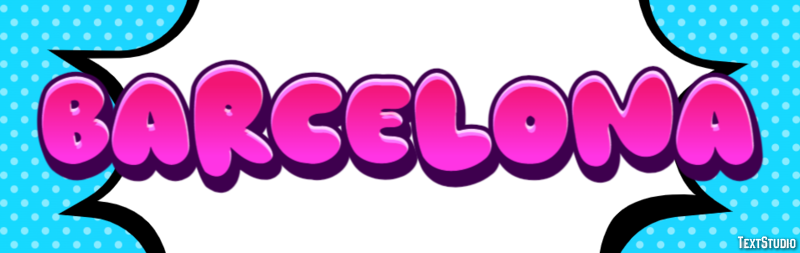 Barcelona Эффект текста