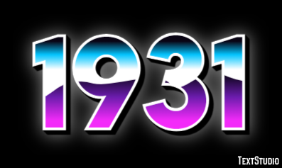 1931 Efeito de texto