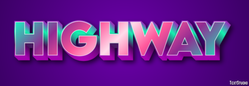 Highway Efecto de Texto