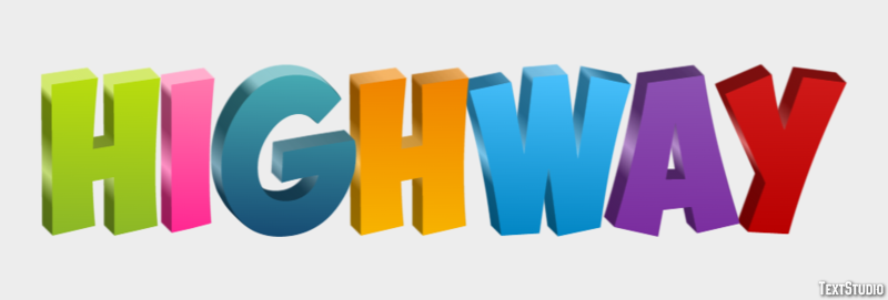 Highway Efecto de Texto