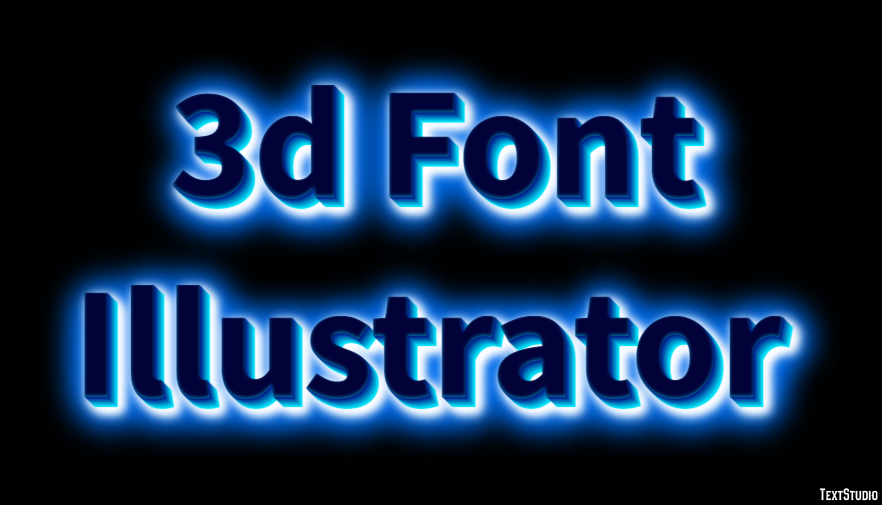 3d Font Illustrator Efecto de Texto