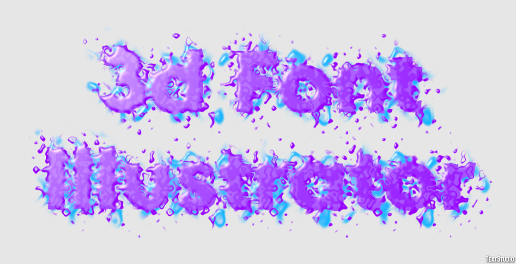 3d Font Illustrator Texteffekt
