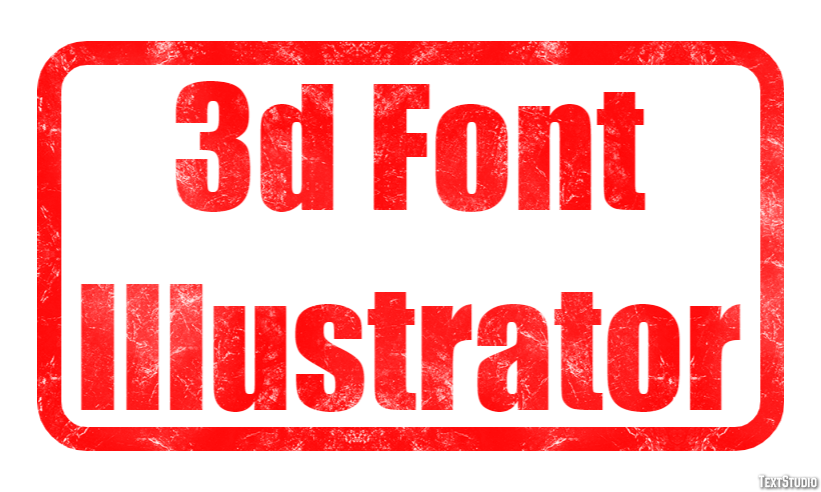 3d Font Illustrator Efekt tekstowy