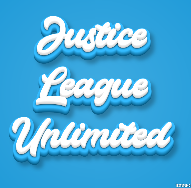 Justice League Unlimited Effetto testo