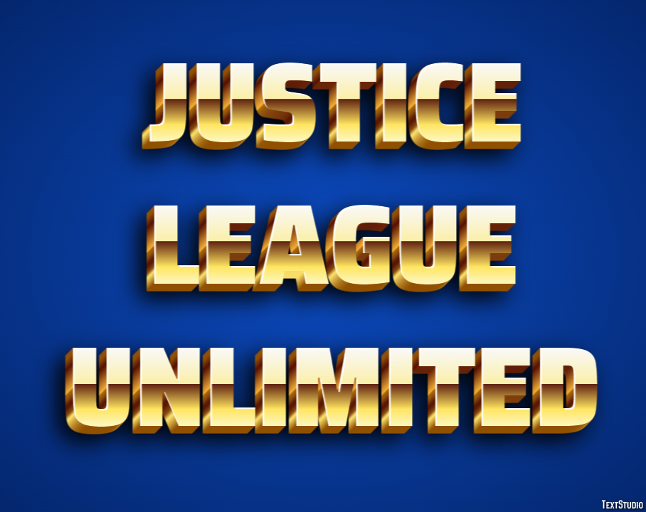 Justice League Unlimited Text effect