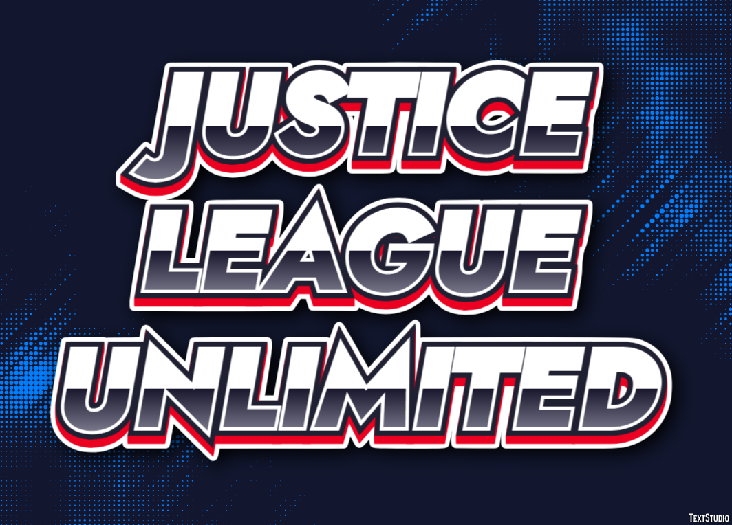 Justice League Unlimited Effetto testo