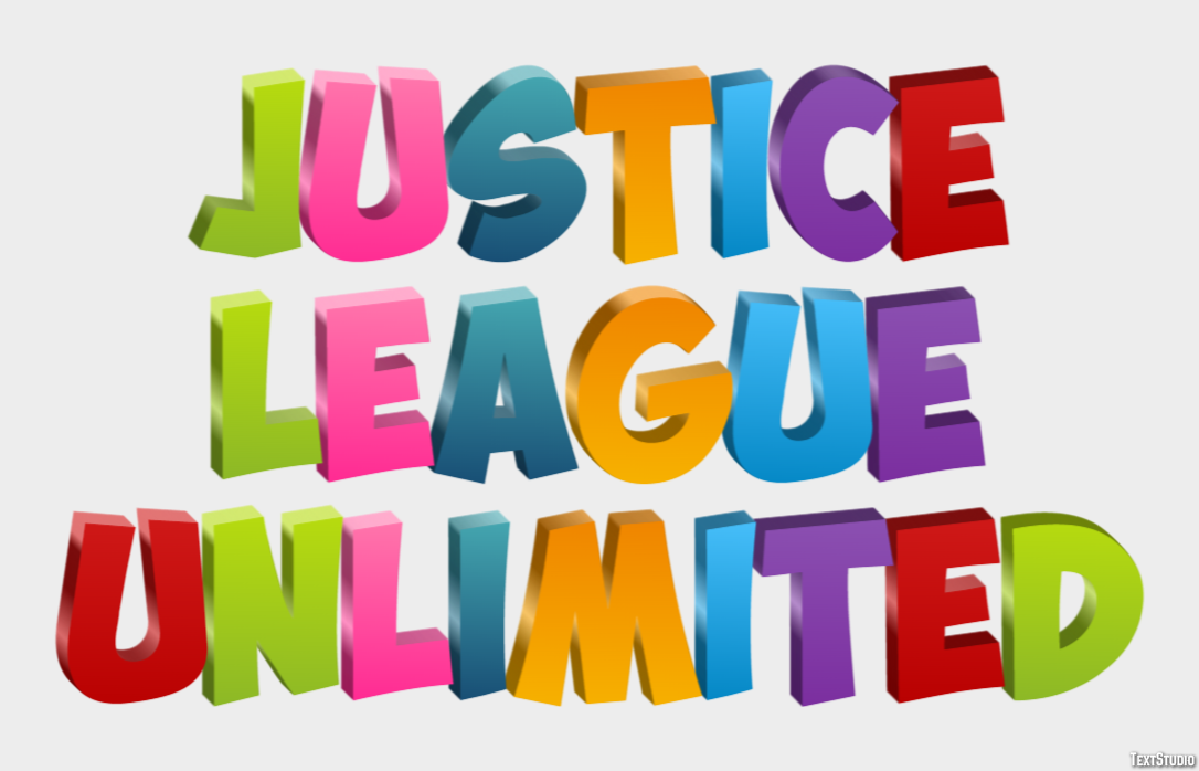 Justice League Unlimited Effetto testo