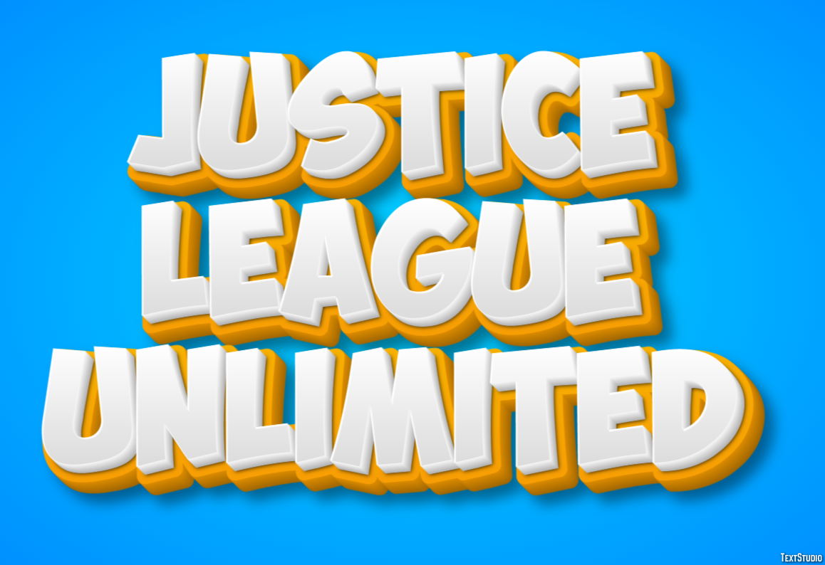 Justice League Unlimited Efekt tekstowy