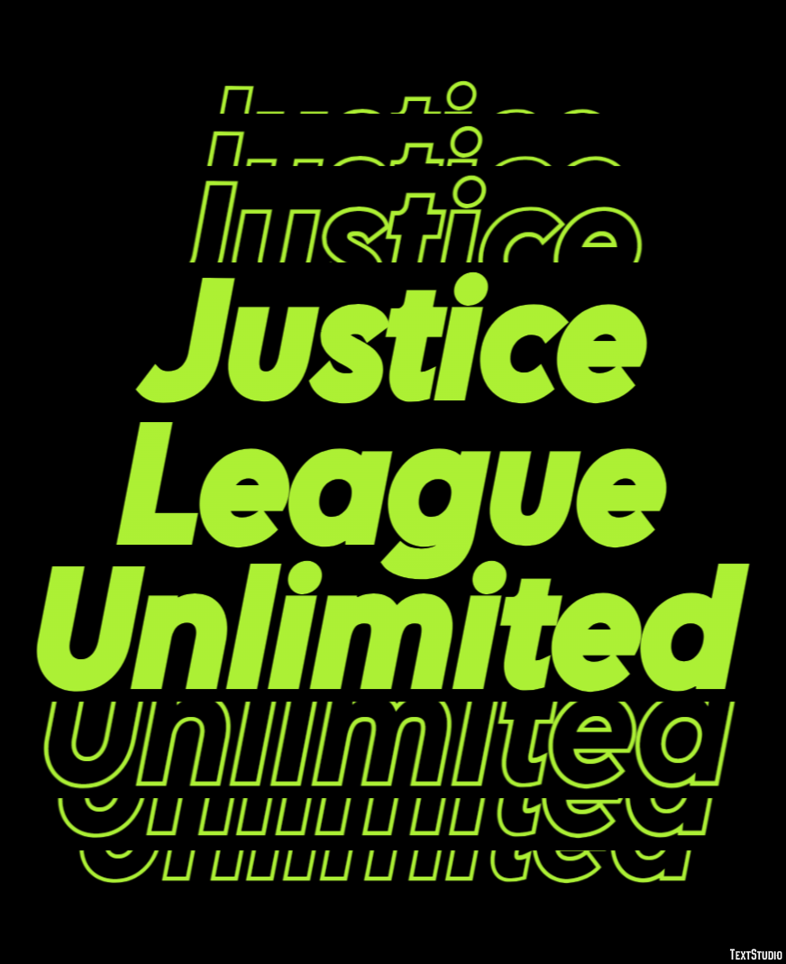 Justice League Unlimited Effetto testo