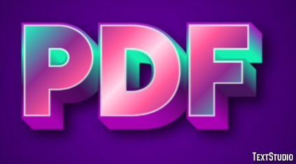 PDF Эффект текста