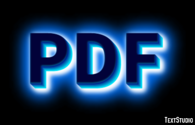 PDF Эффект текста