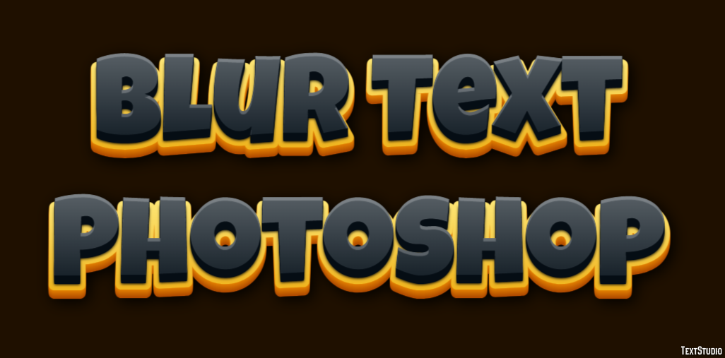 Blur Text Photoshop Effet de Texte