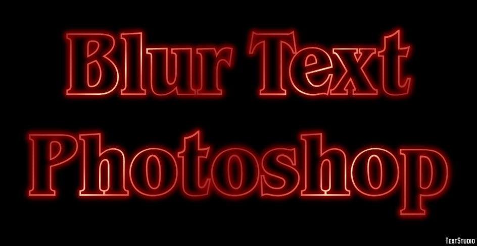 Blur Text Photoshop Text effect
