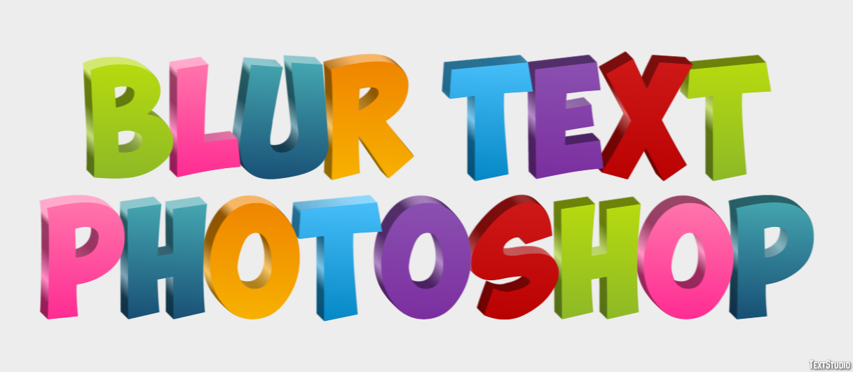 Blur Text Photoshop Effet de Texte